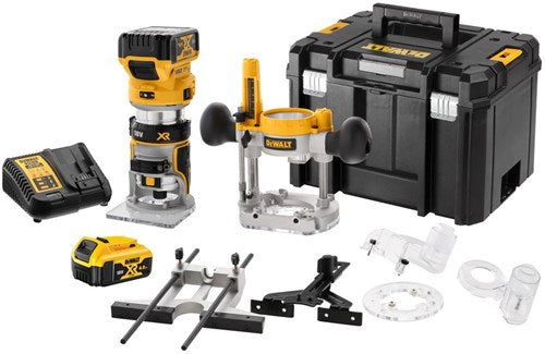 Dewalt dcw604p2 | Fresatrice per bordi a batteria | 18v| 5.0ah | ioni di litio | set - dcw604p2-qw