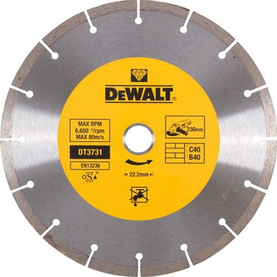 Disco diamantato Dewalt segmentato 230mm dt3731-qz - dt3731-qz