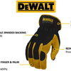 Guante de trabajo de cuero Dewalt dpg216l | talla l - dpg216leu