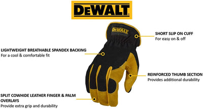 Guanto da lavoro in pelle Dewalt dpg216l | taglia l - dpg216leu