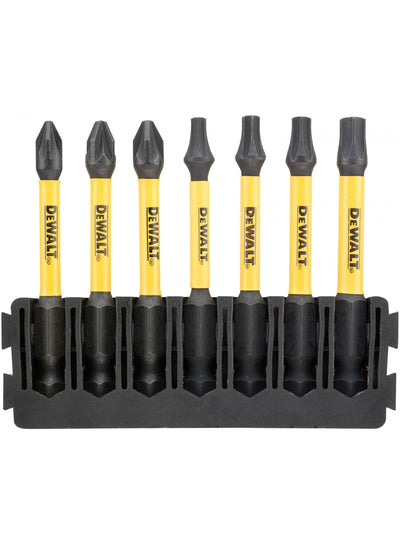 Dewalt accessoires bitset | houder + impact torsion | 57 mm | pz1 x1, pz2 x2, t15 x1, t20 x1, t57 x1, t30 x1 - dt70823-qz