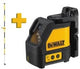 Dewalt dw088kpol | kruislijnlaser rood 15m + de0882 laserkolom in koffer - dw088kpol-xj