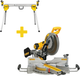 Troncatrice e troncatrice Dewalt dws780set | + base de7033 - dws780set