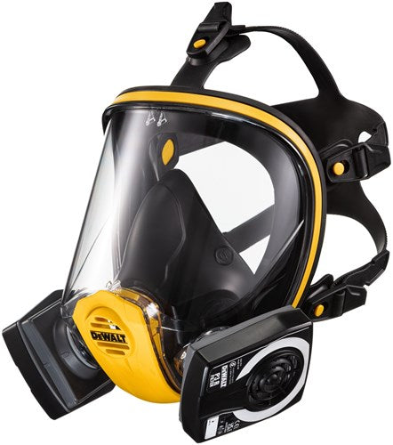 Mascarilla facial completa reutilizable ligera Dewalt dxir1ffmmp3 con filtros p3 | talla m - dxir1ffmmp3