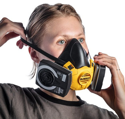 Media máscara ligera Dewalt dxir1hmlp3 con filtros p3 | talla l - dxir1hmlp3