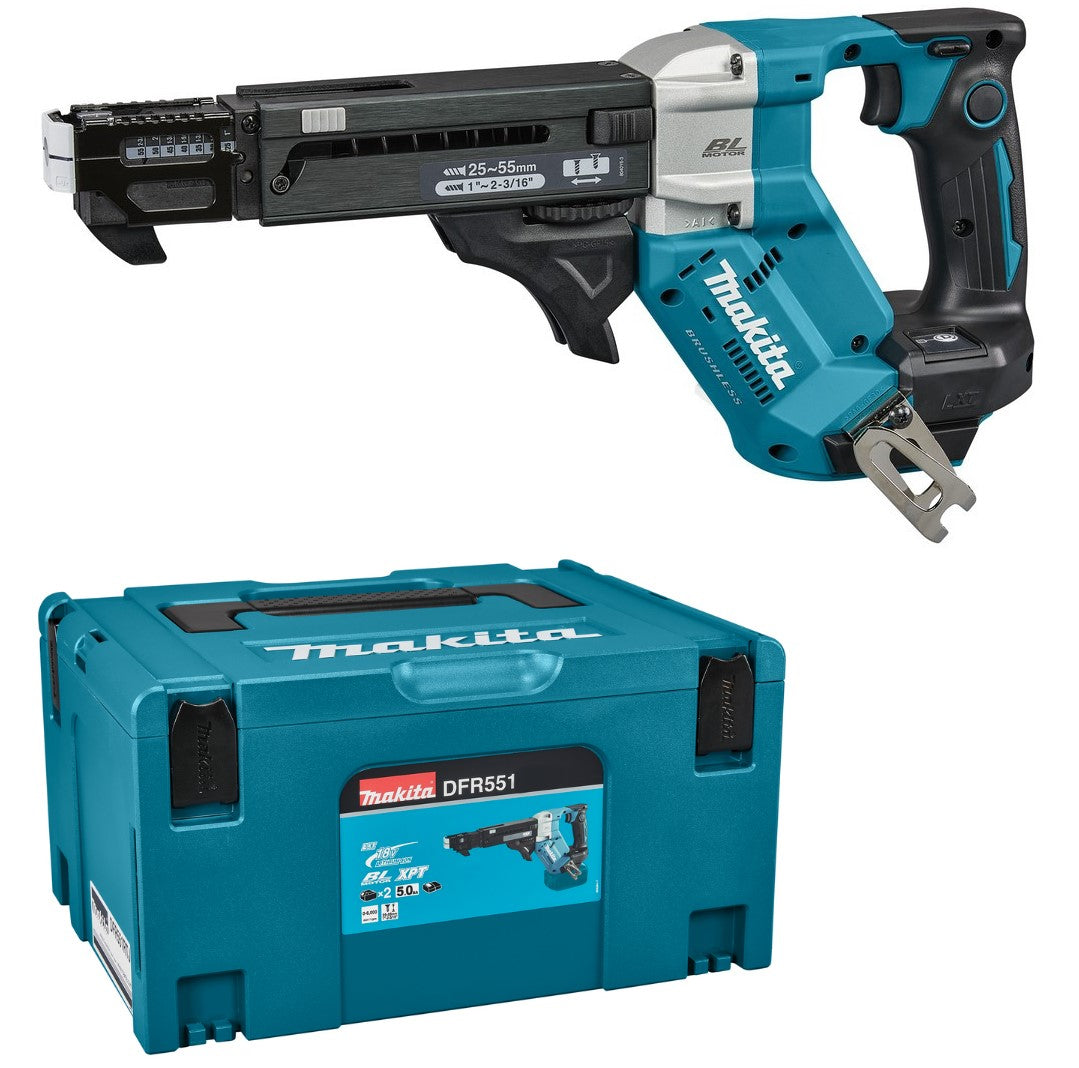 Makita dfr551zj | 18v | máquina de tornillo | 25-55 mm | sin pilas ni cargador | en m-box - dfr551zj