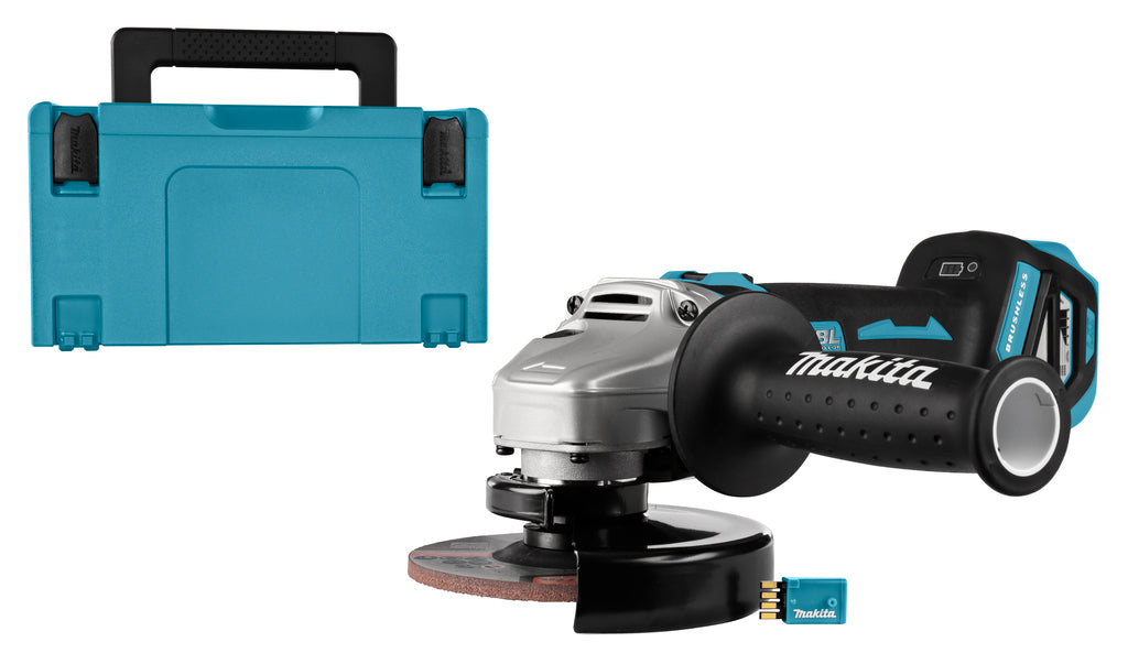 Amoladora angular a batería Makita 125mm 18v desnuda (aws)