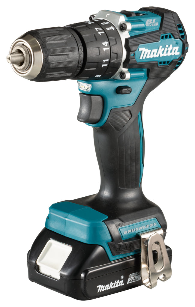 Makitadhp487raj | trapano a percussione | senza spazzole | 18v| 2.0ah | ioni di litio in mbox - dhp487raj