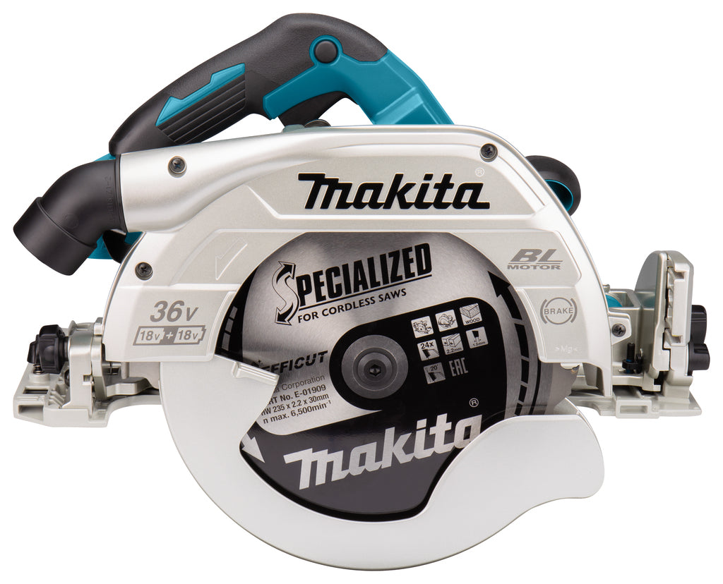 Makita dhs900pt2 | 2x18v| sega circolare | 235 mm | Batteria da 5,0 Ah (2 pezzi) | caricatore rapido duo | in valigia