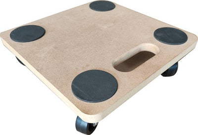 Dolly para excavadoras de mdf | 29x29cm | Capacidad de 200 kg | Ruedas de polipropileno duro de 50 mm | fsc 100% - dig771
