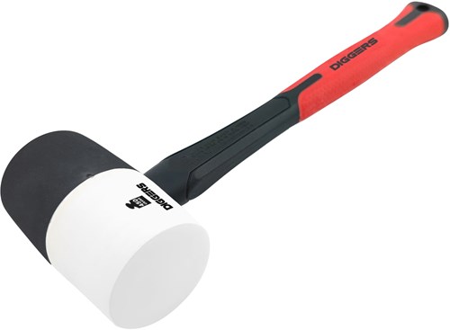 Diggers rubber hammer | rubberen hamer | zwart wit - dig999