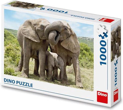 Dinotoys Dino Puzzle - Family Elephants - 1000 pezzi