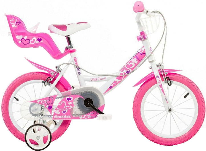 Piccolo cuore 14 pollici 26 cm ragazze pnide rosa bianco