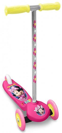 Minnie Mouse 3 Wheel Kids Step Foot Brake Girls Pink Silver