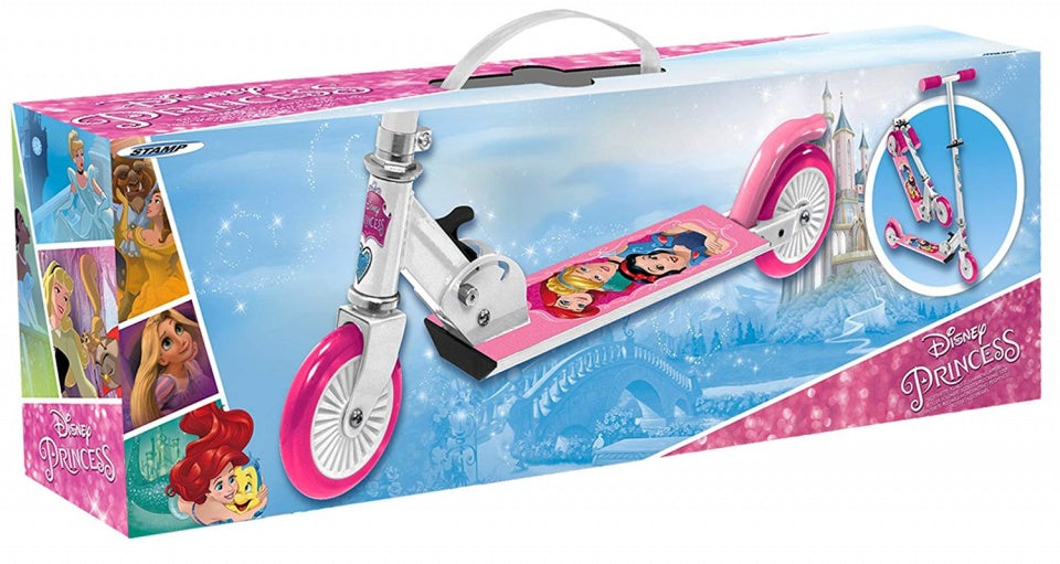 Disney de 2 ruedas Kinderstep freno plegable rosa blanco