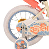 Disney Stitch Kinderfiets - Meisjes - 14 inch - Crème Koraal Blauw
