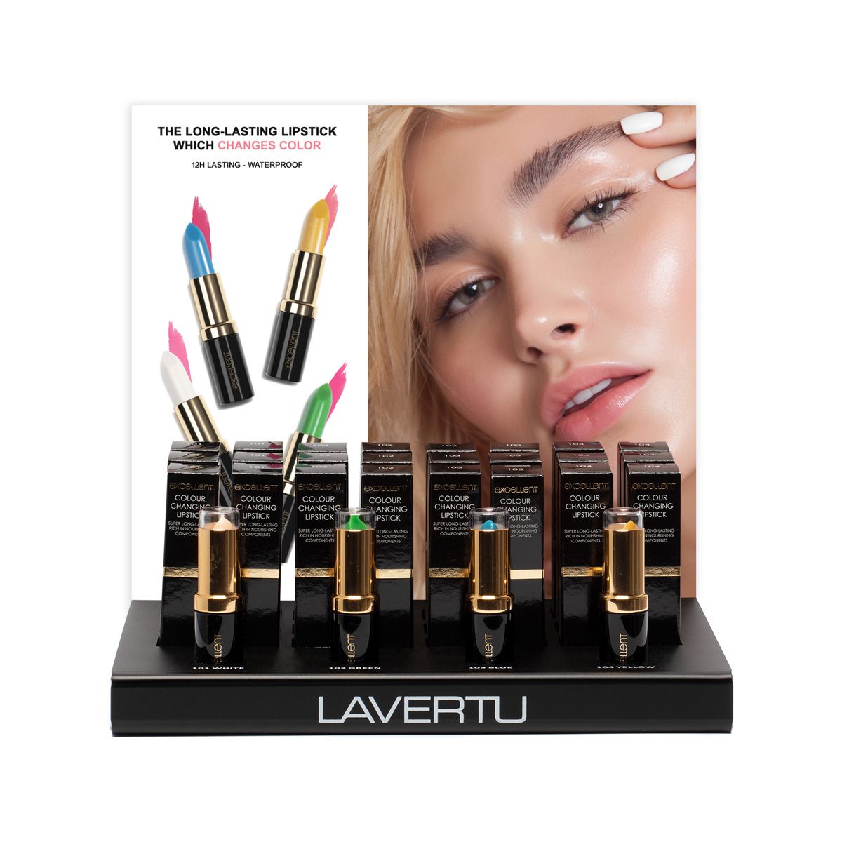 Eccellente display rossetto completo (24 °)