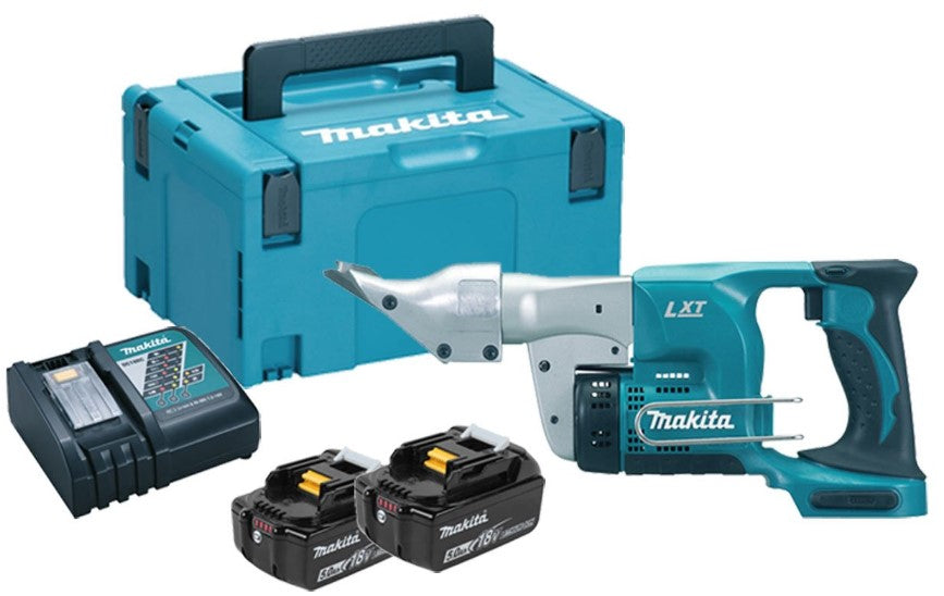 Cesoia per lamiera Makita djs130rtj | 18v| 2 batterie da 5,0 Ah + caricabatterie rapido | nell'mbox