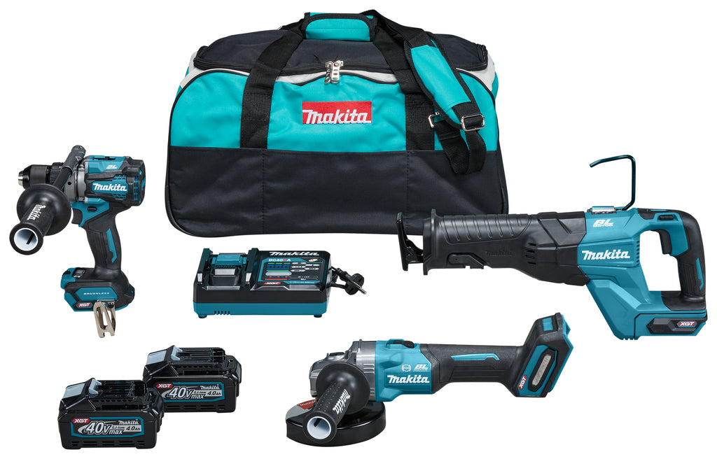 Makita dk0159g301 | conjunto combinado | 40v máximo | Batería de 4,0 ah | cargador rápido | df001g, ga005, jr001g | en bolsa