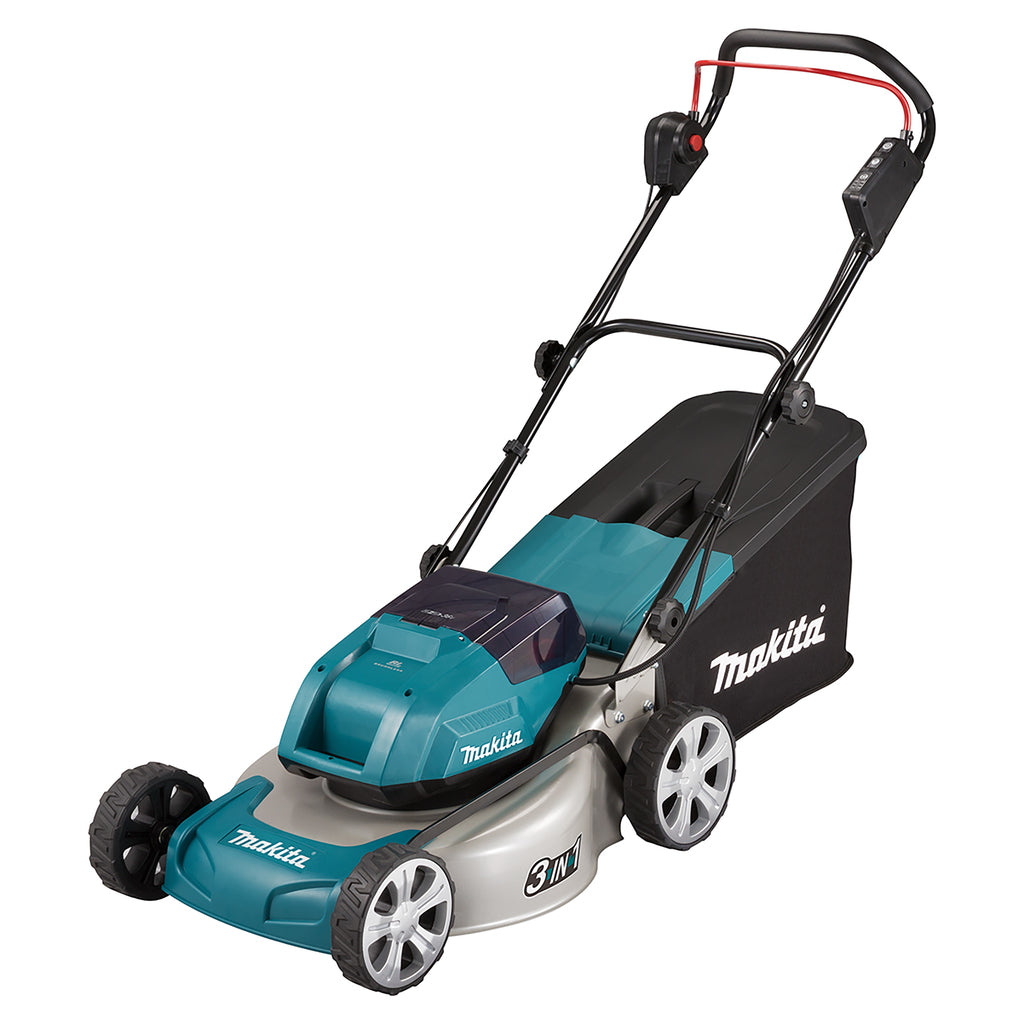 Makita dlm463pt2 | Rasaerba a batteria lxt 2x18 v | 46 cm| Batteria da 5,0 Ah (2 pezzi) | caricatore rapido duo | nella scatola
