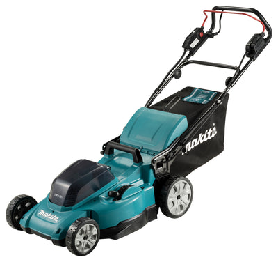 Makita dlm481pt2 | Rasaerba a batteria lxt 2x18 v | 48 cm| Batteria da 5,0 Ah (2 pezzi) | caricatore rapido duo | nella scatola - dlm481pt2
