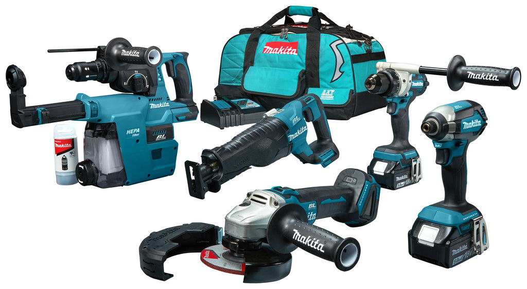 Makita dlx5069tx1 | set combinato | 5 macchine | 18v| 2 x 5,0 Ah | ioni di litio-dlx5069tx1