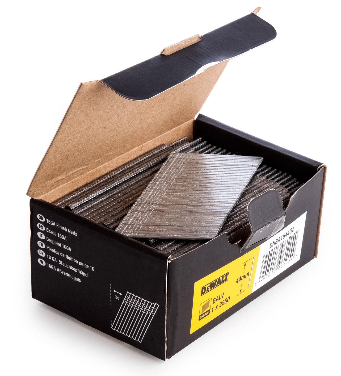 Dewalt accessoires dnba1663sz | 63mm rvs brads voor dcn660 en dc618kb accutacker - dnba1663sz