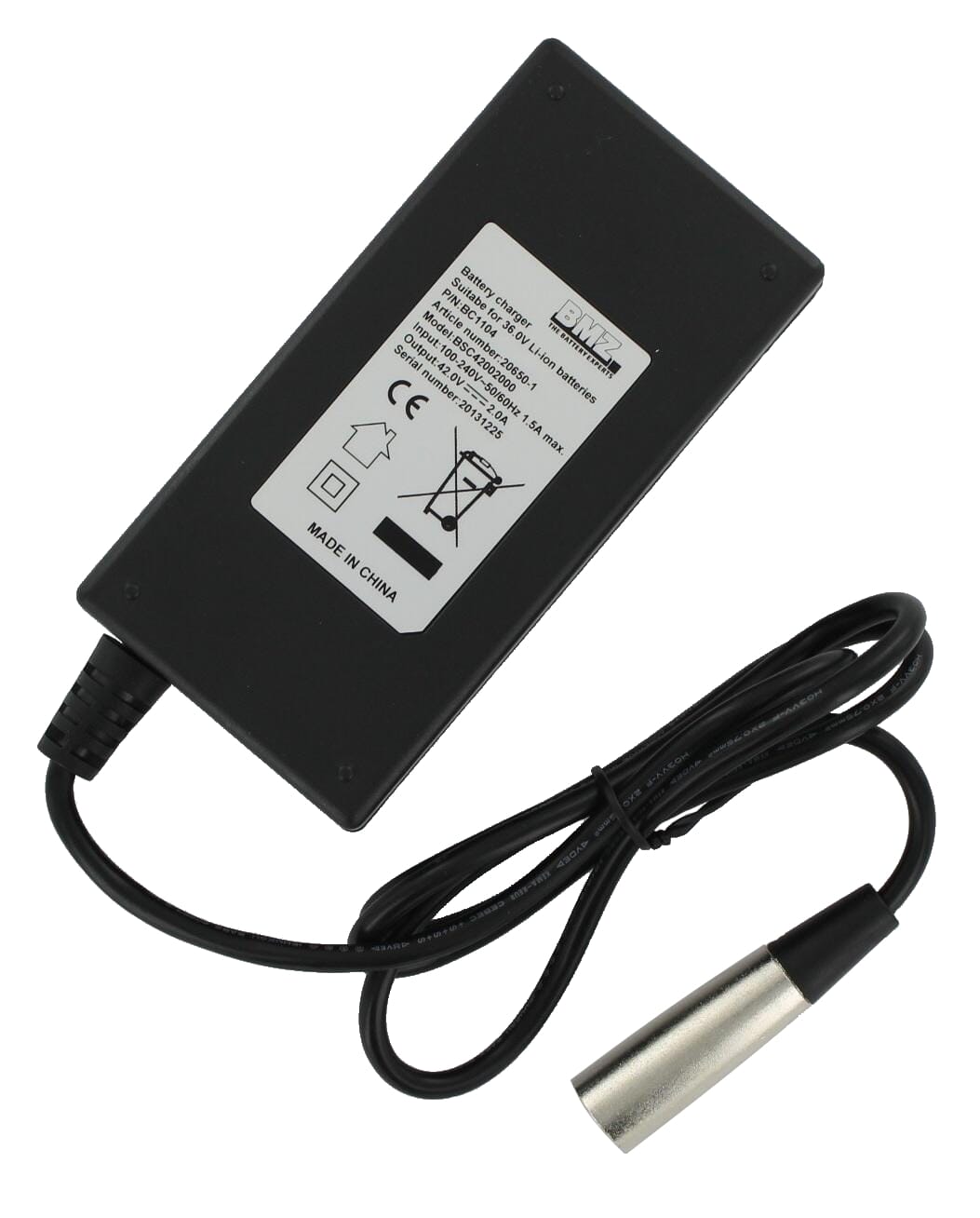 Caricatore della batteria BMZ Li-ion 42V 2A XLR 4pin