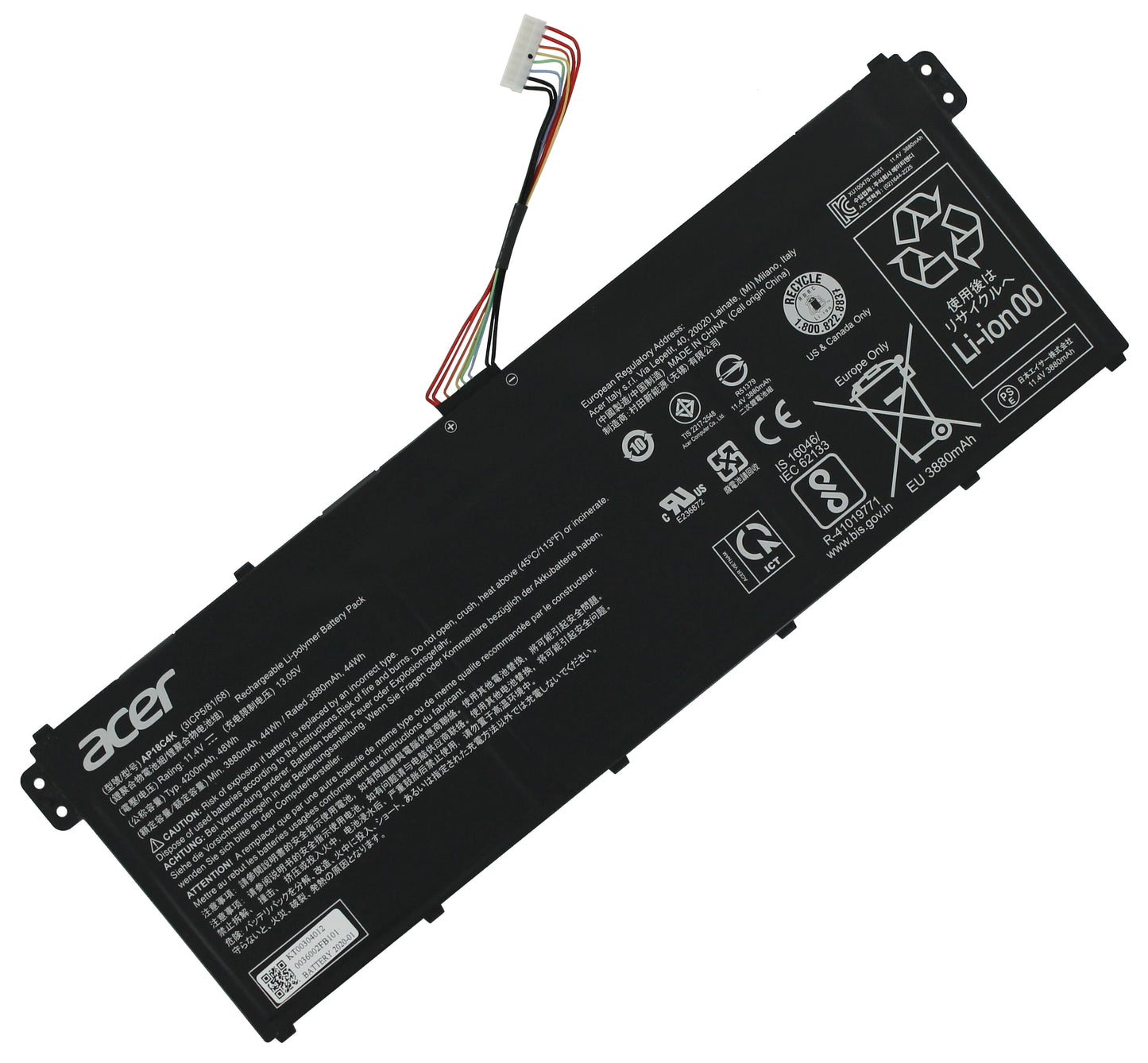 Batería de laptop acer 4200mAh