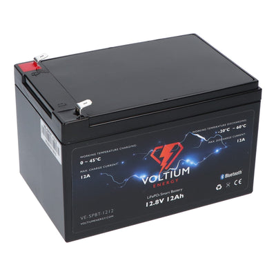 Voltium Energy LifePO4 Batteria 12,8 V 12Ah Bluetooth