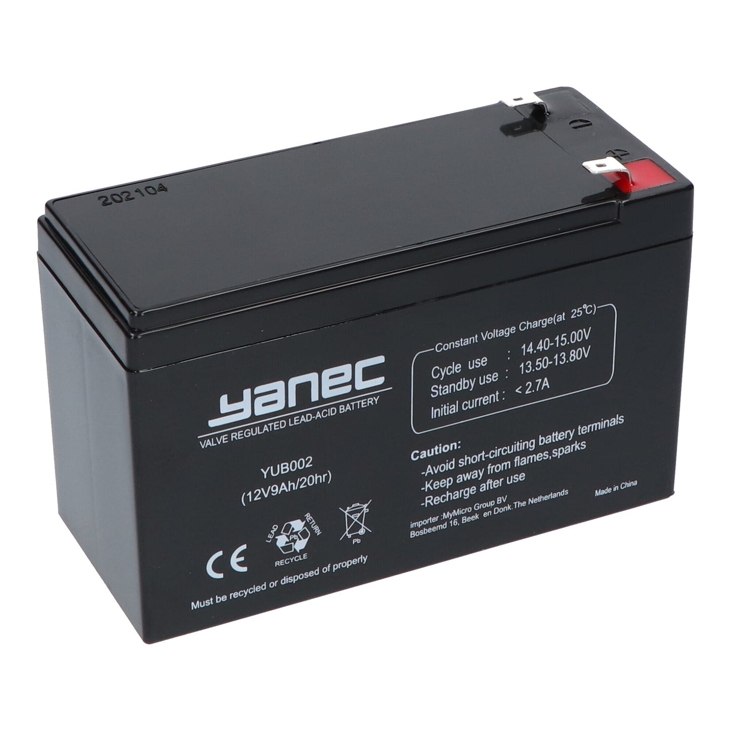 Batería de plomo Yanec 12V 9AH