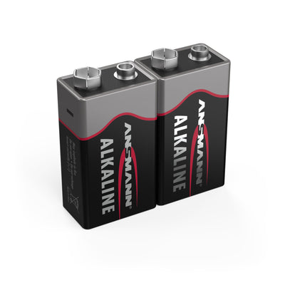 Ansmann Alkaline Battery 9 Volt E Block 6LR61 2 PCS. Restringimento