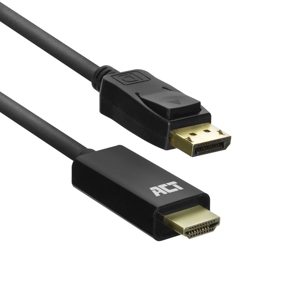 ACT DisplayPort Male a HDMI Cable adaptador masculino, 1.8 m