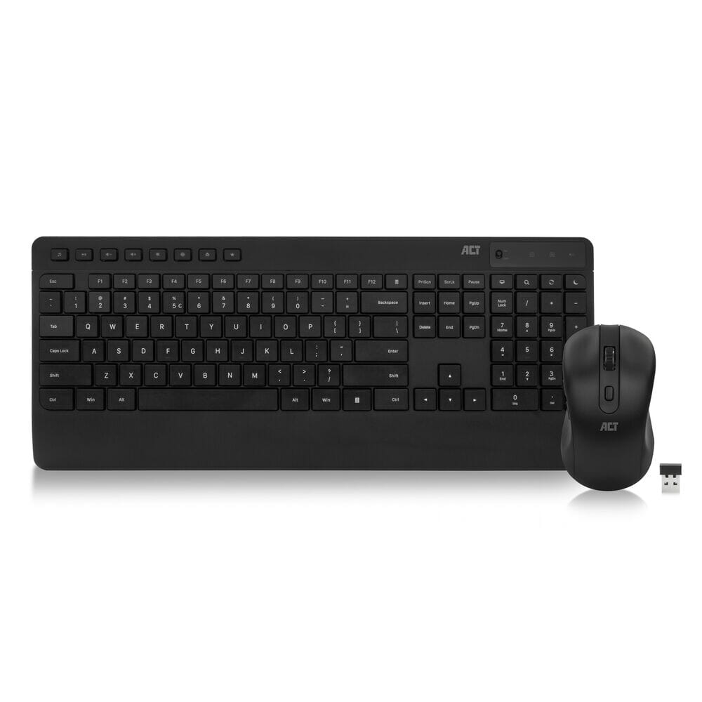 Actúa el teclado inalámbrico y el paquete de mouse (Qwerty)