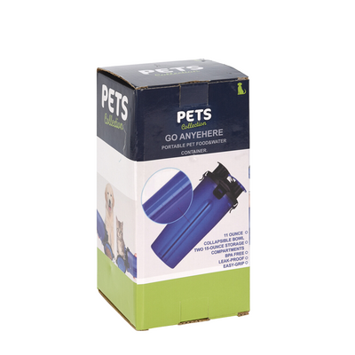 Abi dogs collection vaso de comida para perros con cuenco rojo 880ml