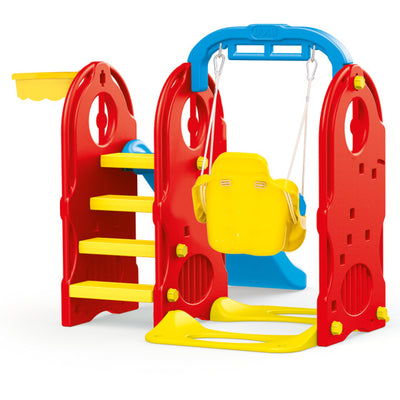 Dolu 4-in-1 Play set con slitta e rossa blu swing