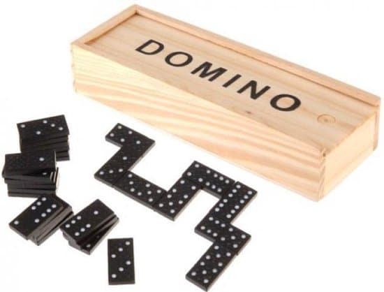 Engelhart Domino 28 Stones in Wooden Box