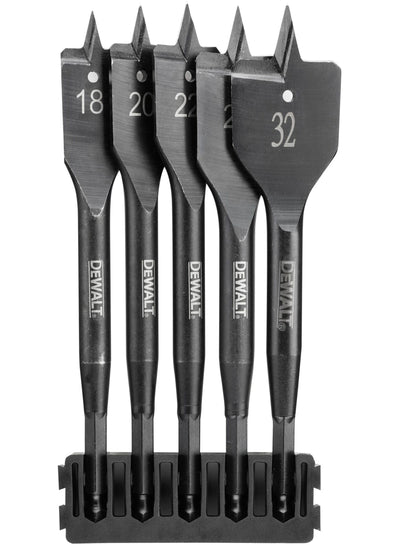 Dewalt accessoires houder + extreme impact speedboren | 5 stuks | 18 mm, 20 mm, 22 mm, 25 mm, 32 mm - dt70832-qz