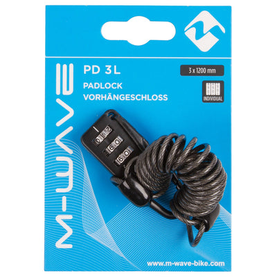 Messingschlager m-wave codeslot met kabel 3 mm. x 1200 mm. smoke