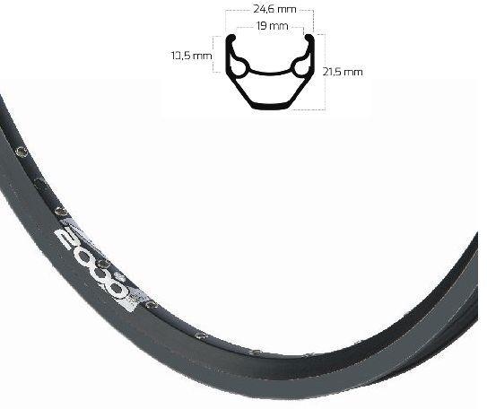 Ryde b.v. velg 28' - 14 zac2000 28'-622 disc geheel zwart (enkel gebust)