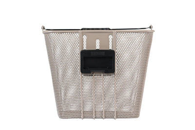 Basil Bicycle Basket Bilbao Kf Fixing 26 x 22 x 27 cm Nude Metallic