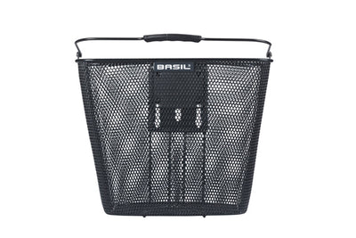 Basil Bicycle Basket Bilbao KF Fissaggio incluso il supporto del gambo 26 x 22 x 27 cm nero