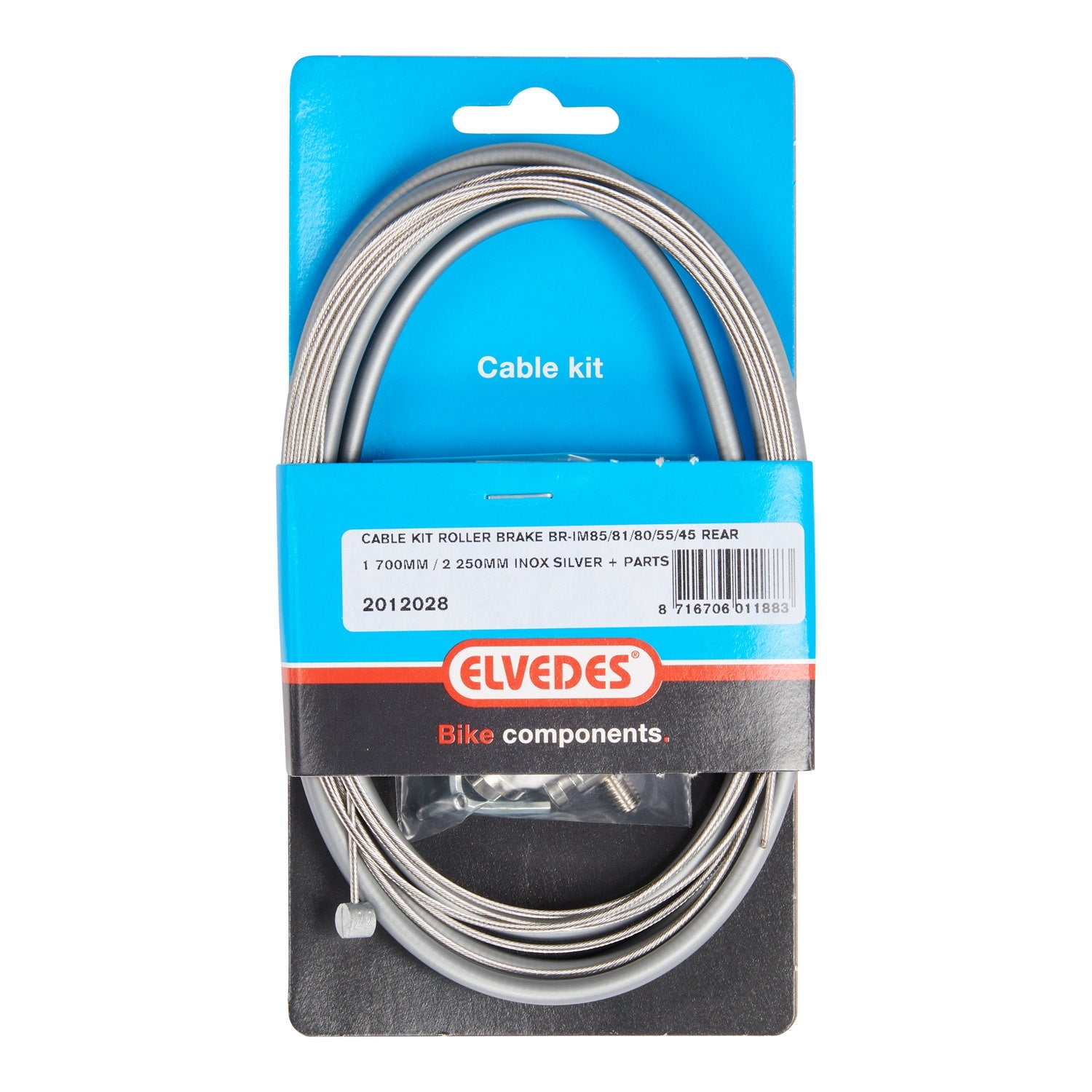 Set di cavi Elvedes Rollerbrake BRIM85 55 45 Silver posteriore