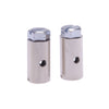 schroefnippels 15 x 8 mm zilver 2 stuks