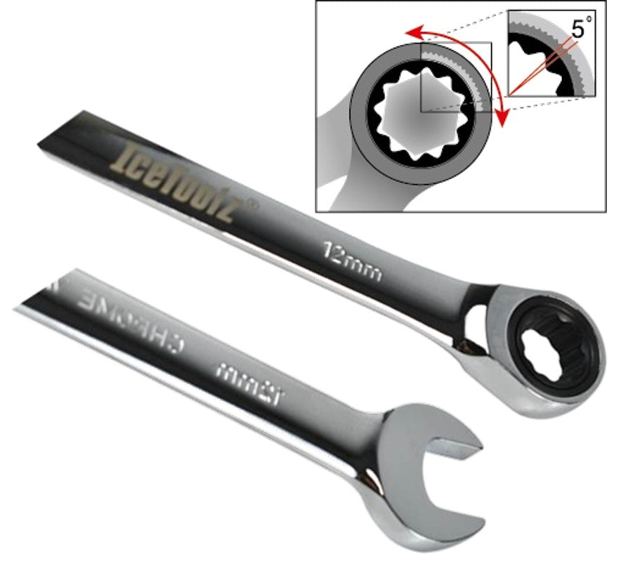 Steek- Ring-Ratelsleutel Icetoolz 11Mm