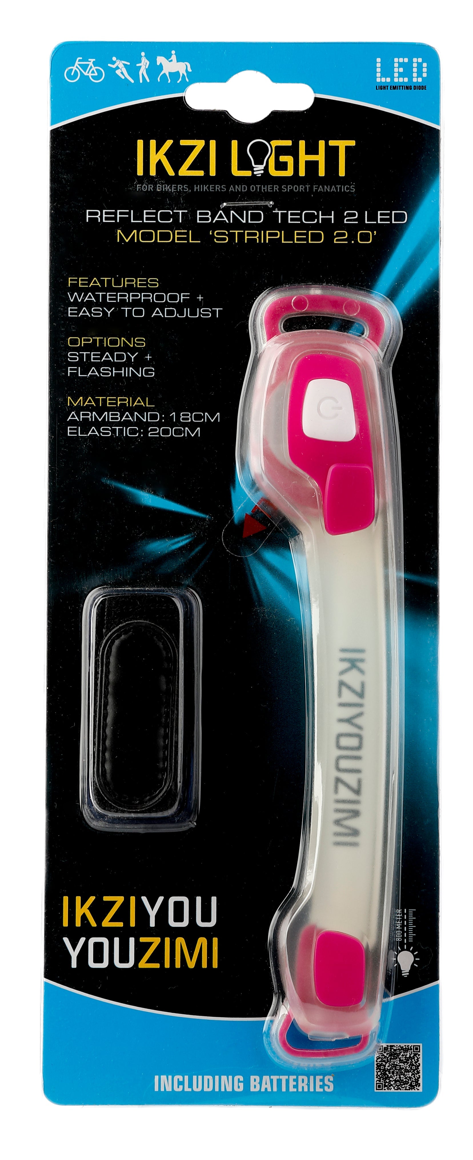 Bracciale Buzaglo ikzilight stripled 2 x led rosa