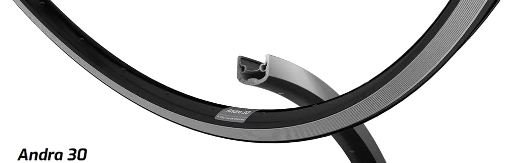 Ryde b.v. cerchio 28'-14 andra30 28'-622 alluminio nero cnc