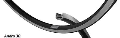 Ryde b.v. cerchio 28'-14 andra30 28'-622 alluminio nero cnc