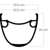 Ryde b.v. velg 28' - 14 dp25 28'-622 zwart disc 32 gaats