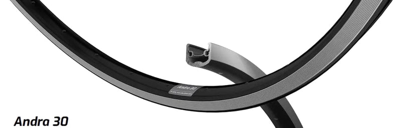 Ryde b.v. cerchio 28'-14 andra30 28'-622 alluminio nero cnc
